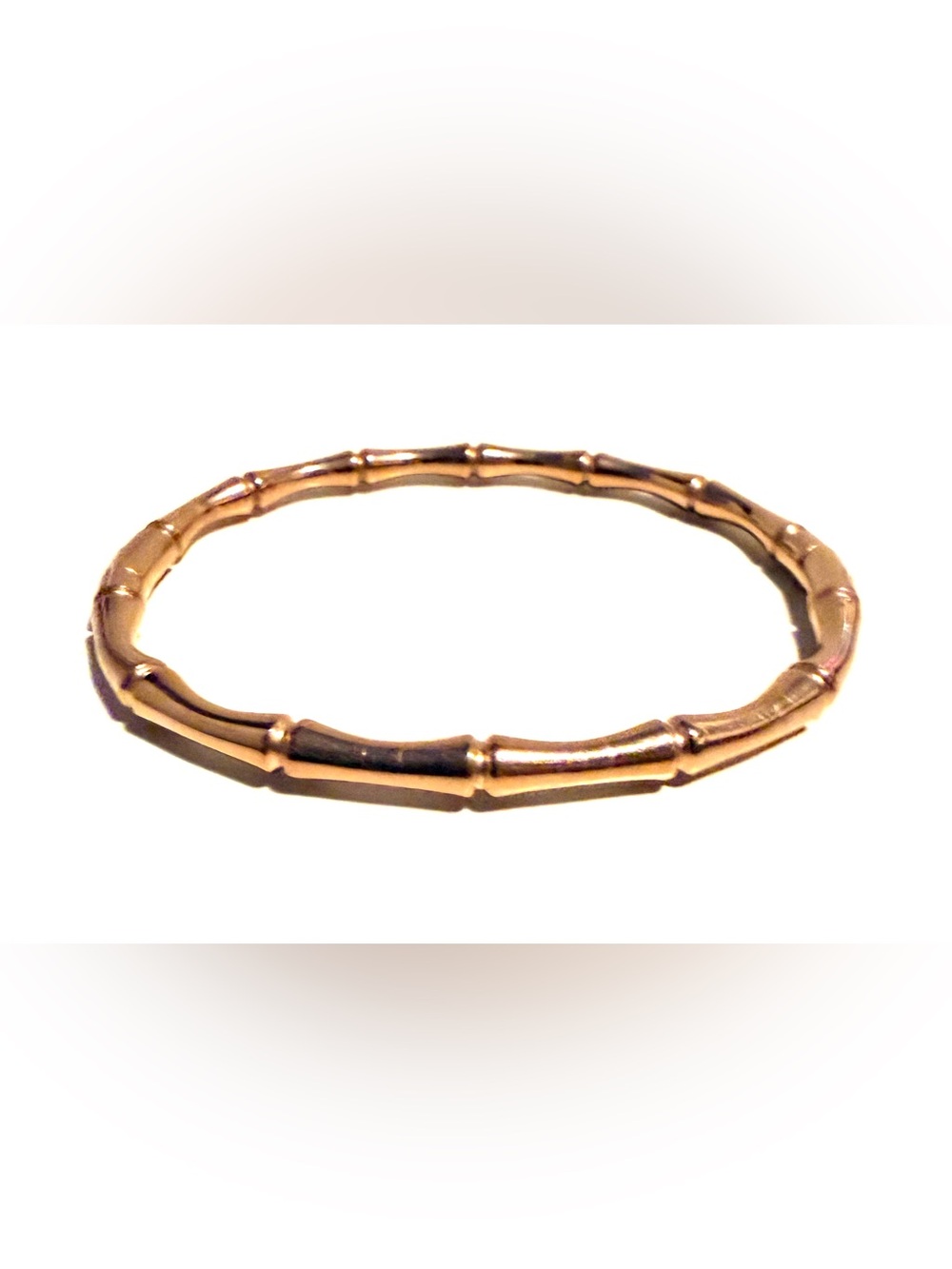 Women’s Gold Bamboo-Style Bangle Bracelet